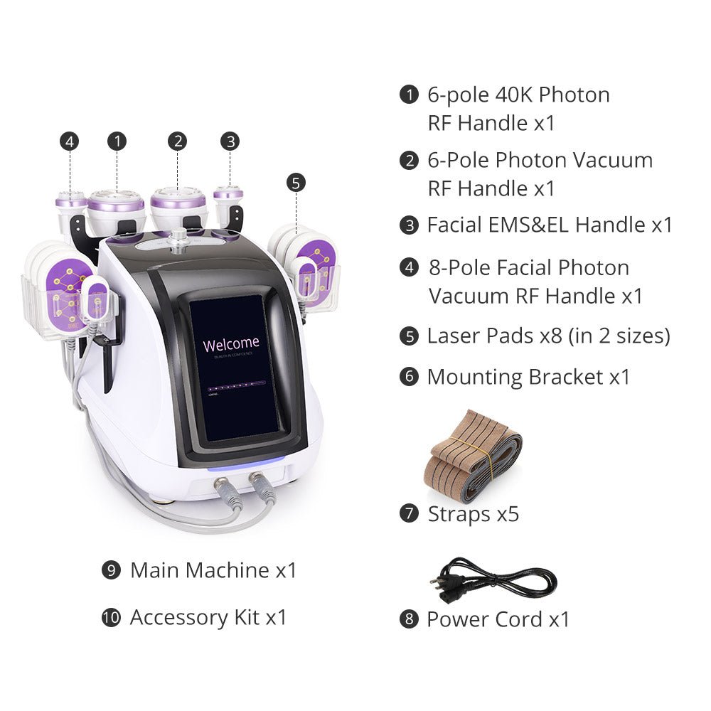 Shape Tactics 6-in-1 30K Cavitation Vacuum Lipo RF