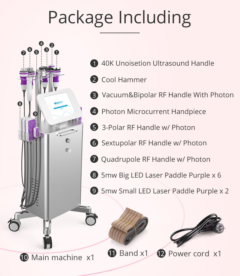 Shape Tactics 9-in-1 Unoisetion Cavitation RF Vacuum Bio Photon System