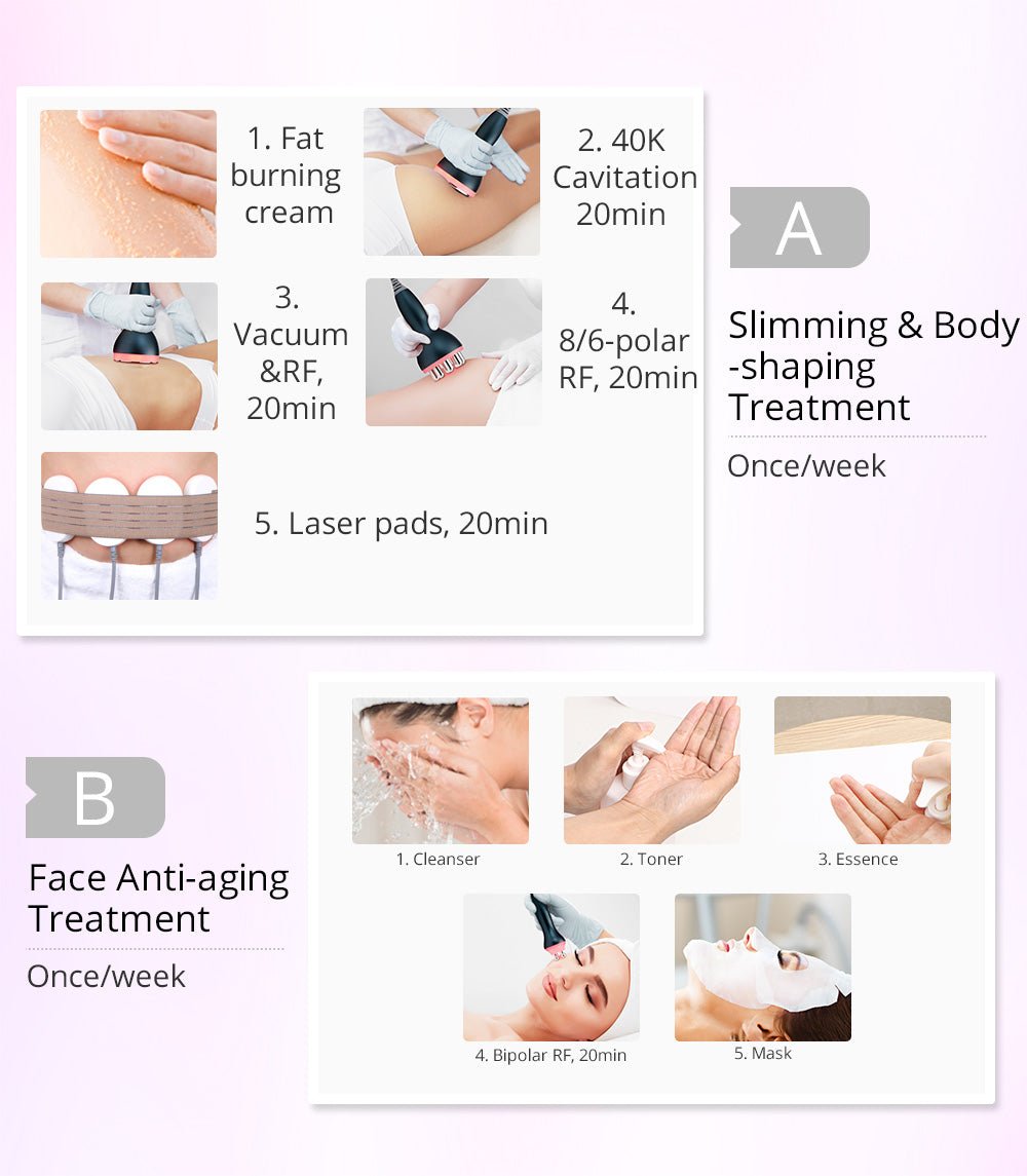 Shape Tactics 6-in-1 Cavitation RF Vacuum Lipo Laser Contouring System