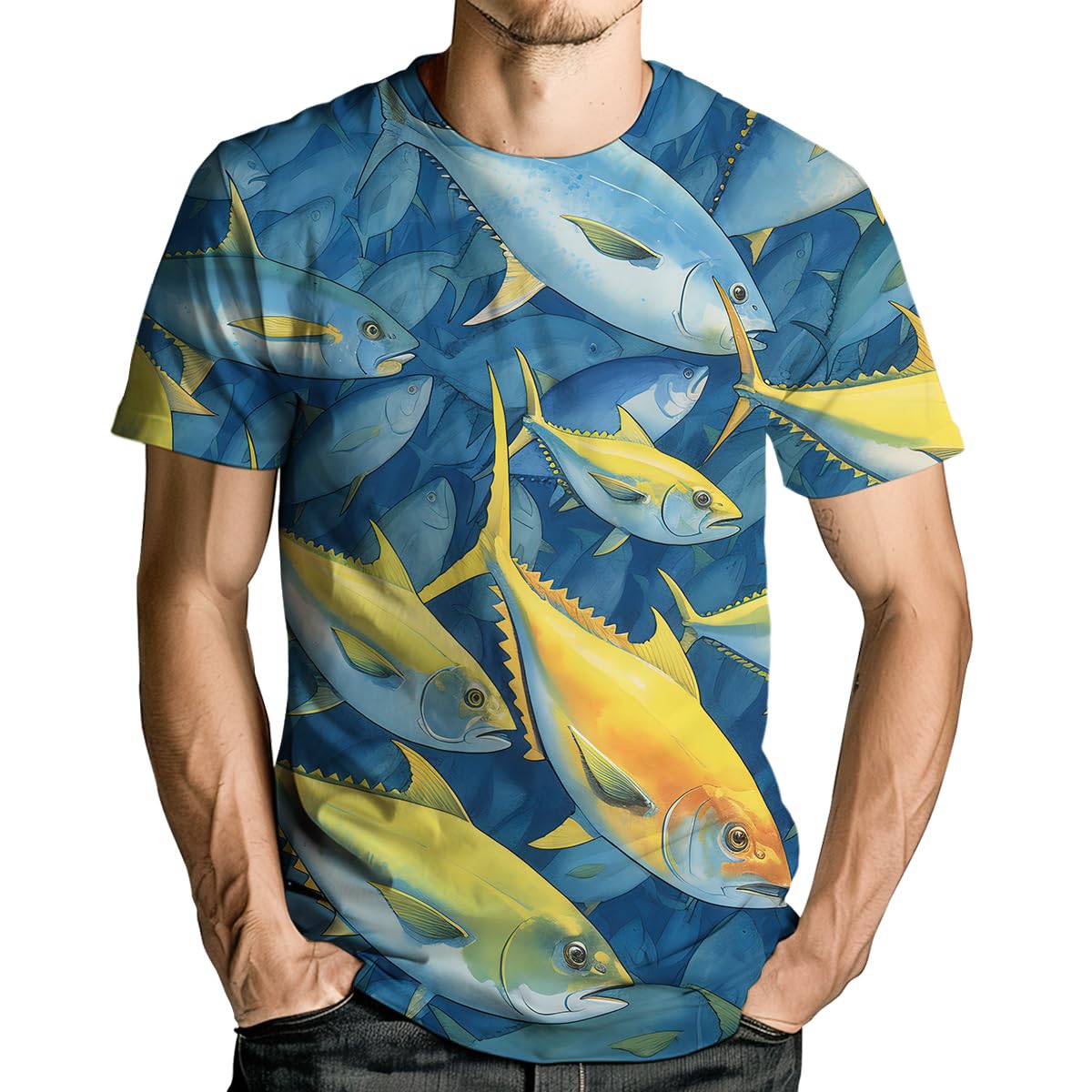 Shark Attack Shirt for Men Women 3D Shark Graphic T-Shirts Animal Short Sleeve Casual Tees
