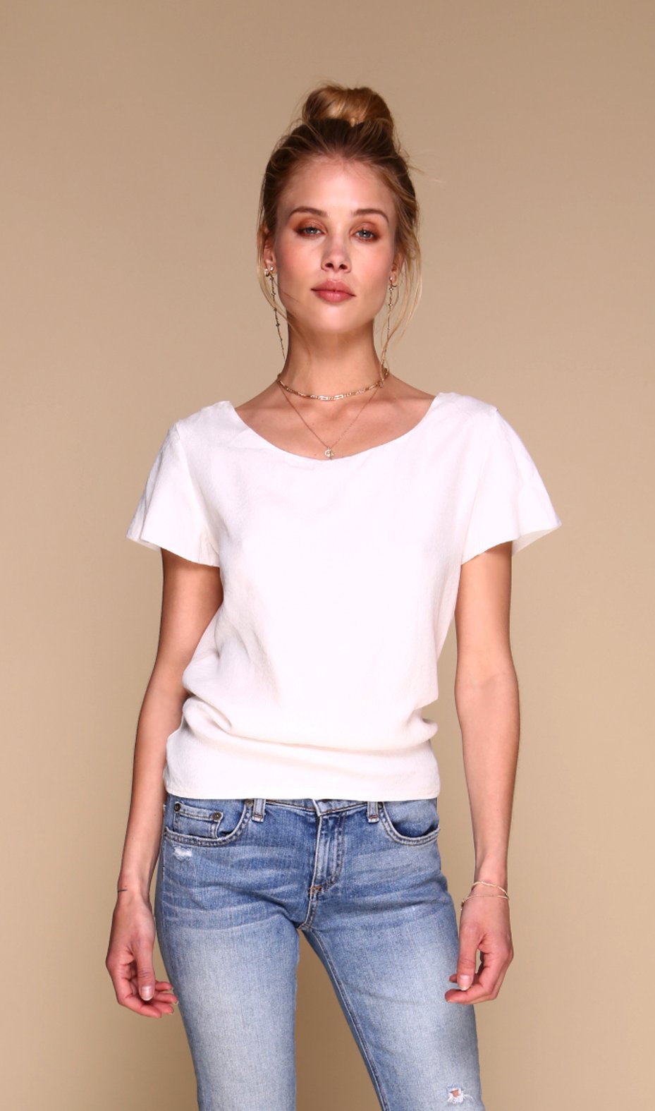 Shasta Blouse | Black | White