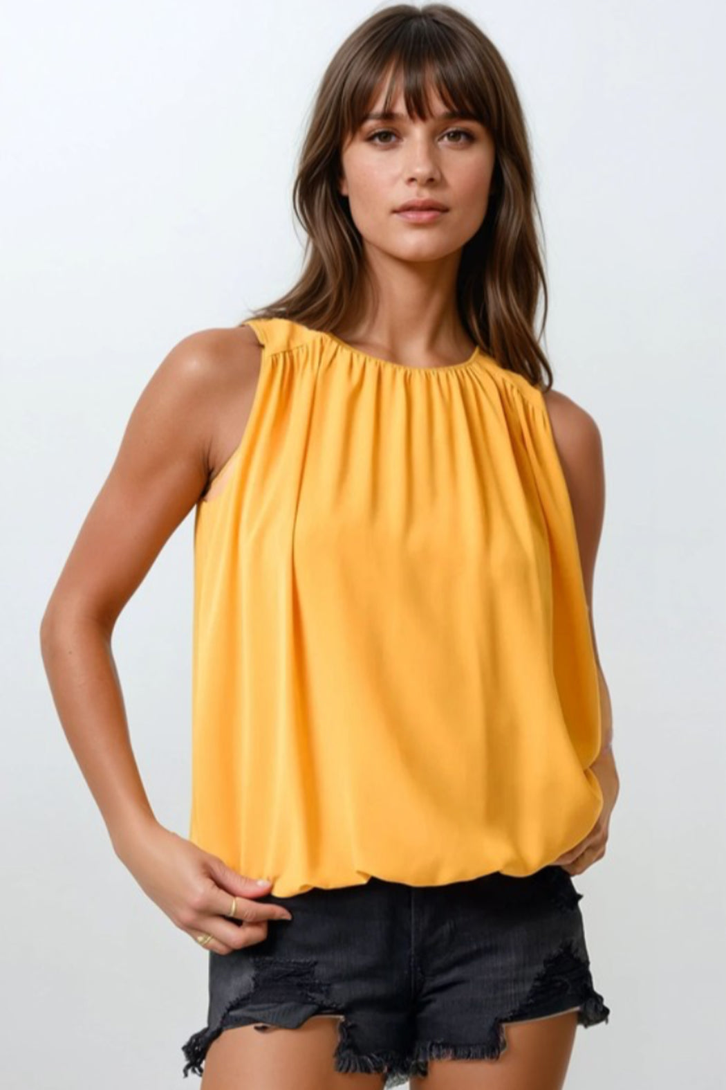 Shirred Bubble Top