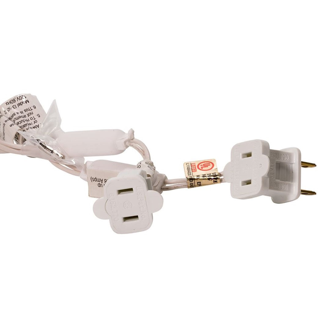 50-Light 5mm Red, White, Blue Frost LED White Wire Light Set