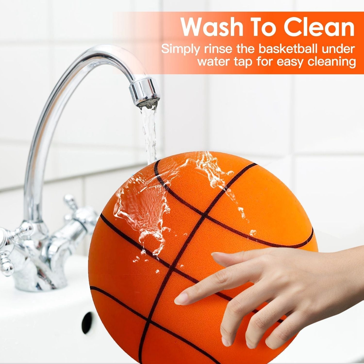 Silent Basketball Foam Bouncing Silent Basketball Uncoated High Density Foam Ball Indoor Low Noise Training Ball