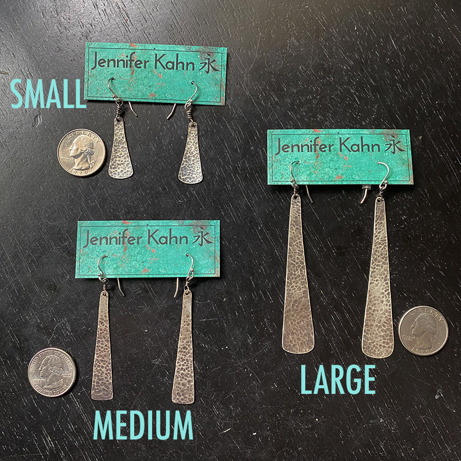 Silver Taper Earrings