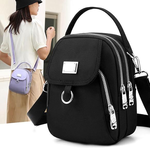Small Crossbody Purse for Women, Nylon Crossbody Wallet Phone Bag Shoulder Strap Wallet Pouch, Mini Cell Phone Purse
