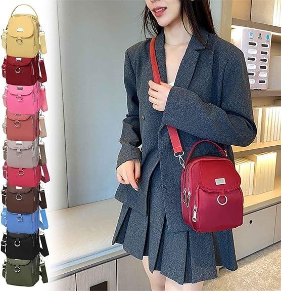 Small Crossbody Purse for Women, Nylon Crossbody Wallet Phone Bag Shoulder Strap Wallet Pouch, Mini Cell Phone Purse