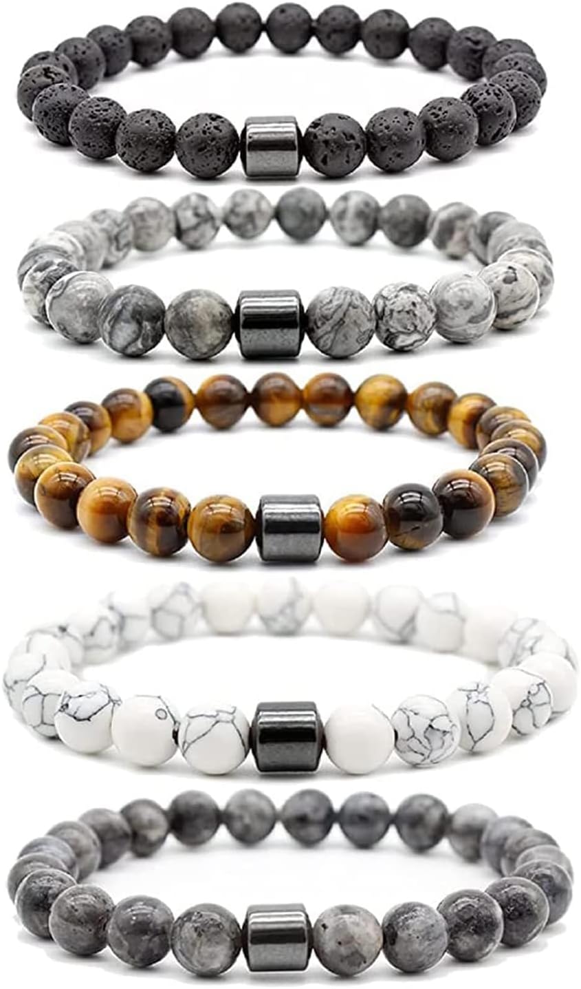 Smoking Cessation Bracelet, Smoking Cessation Bracelet for Women&men Set, Anti Smoking Bracelet, Quit Smoking Bracelet, Smoking Sensation Bracelet, Release Stress and Bring Luck Bracelet (5pcs)