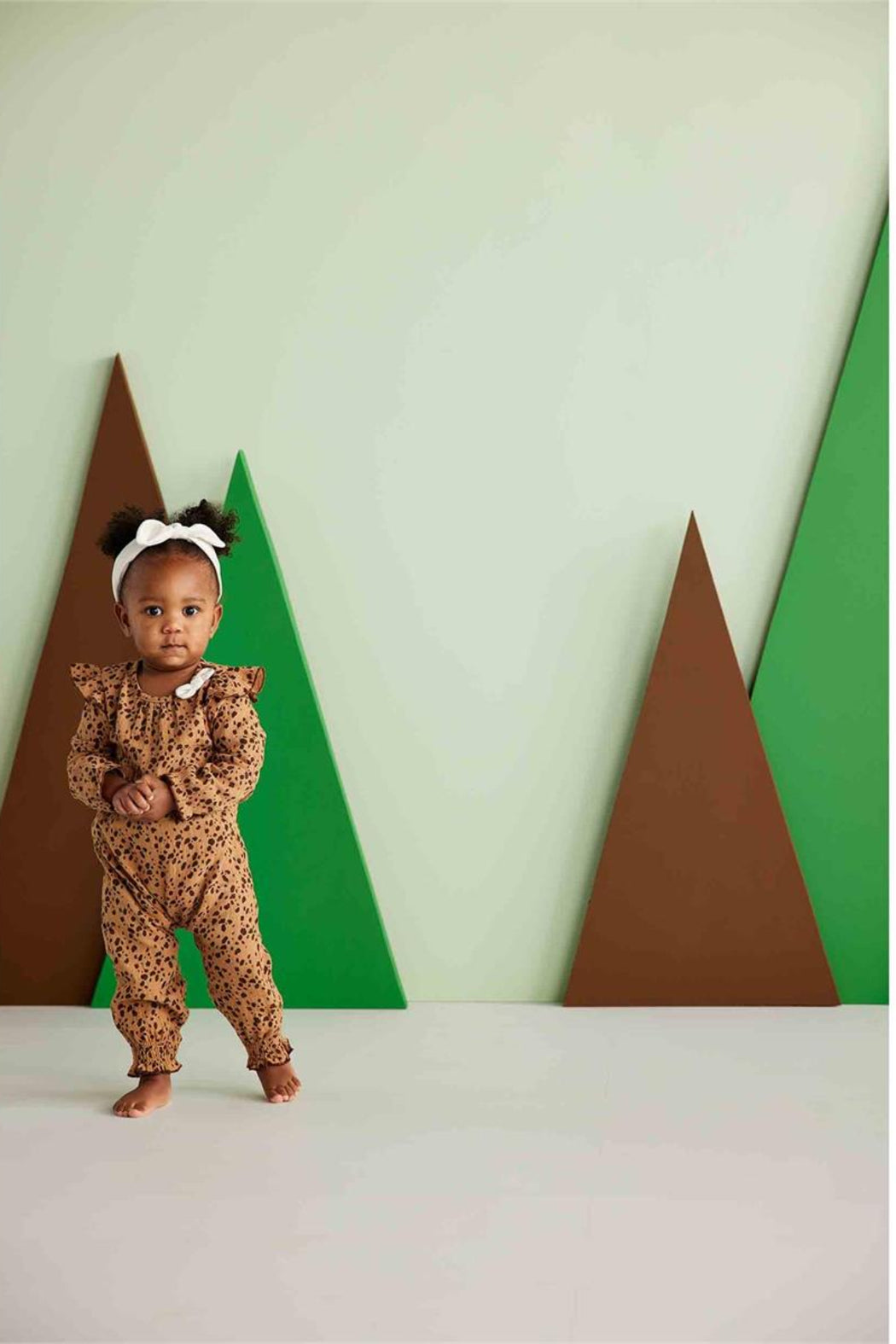 Spotted Fawn One-Piece & Headband Set