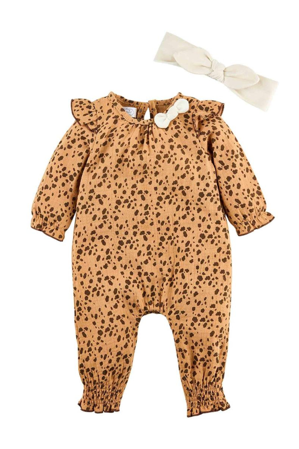 Spotted Fawn One-Piece & Headband Set