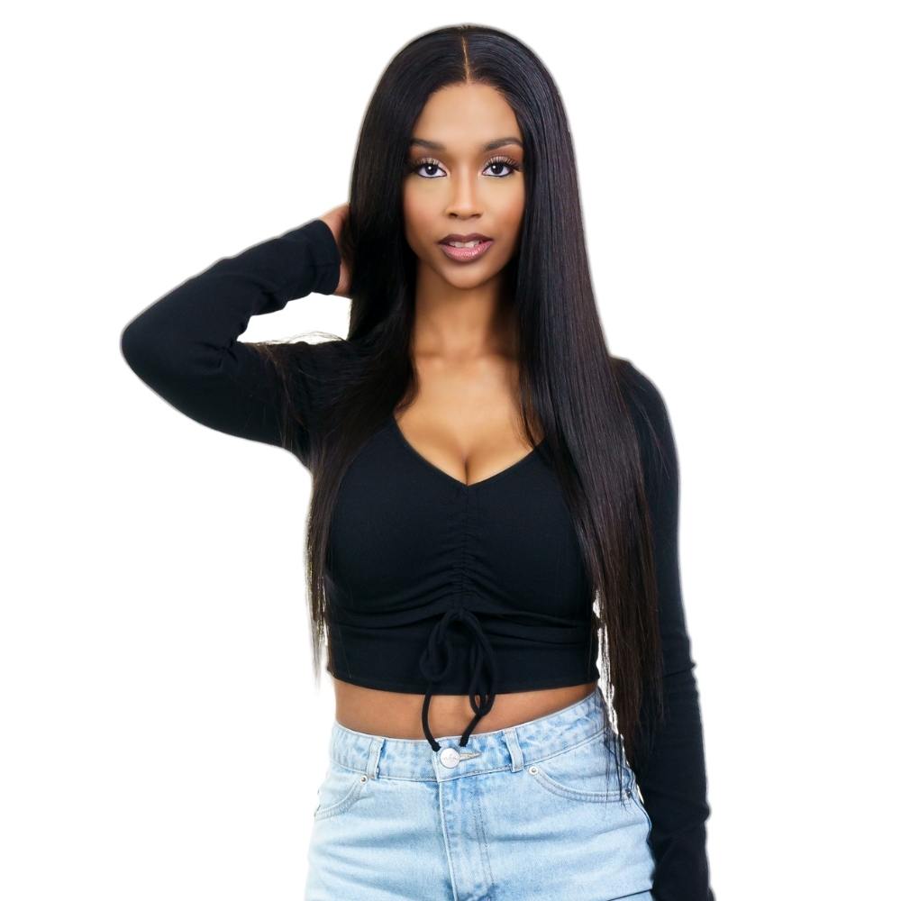 Straight 4x4 Transparent Lace 100% Human Hair Closure Wig