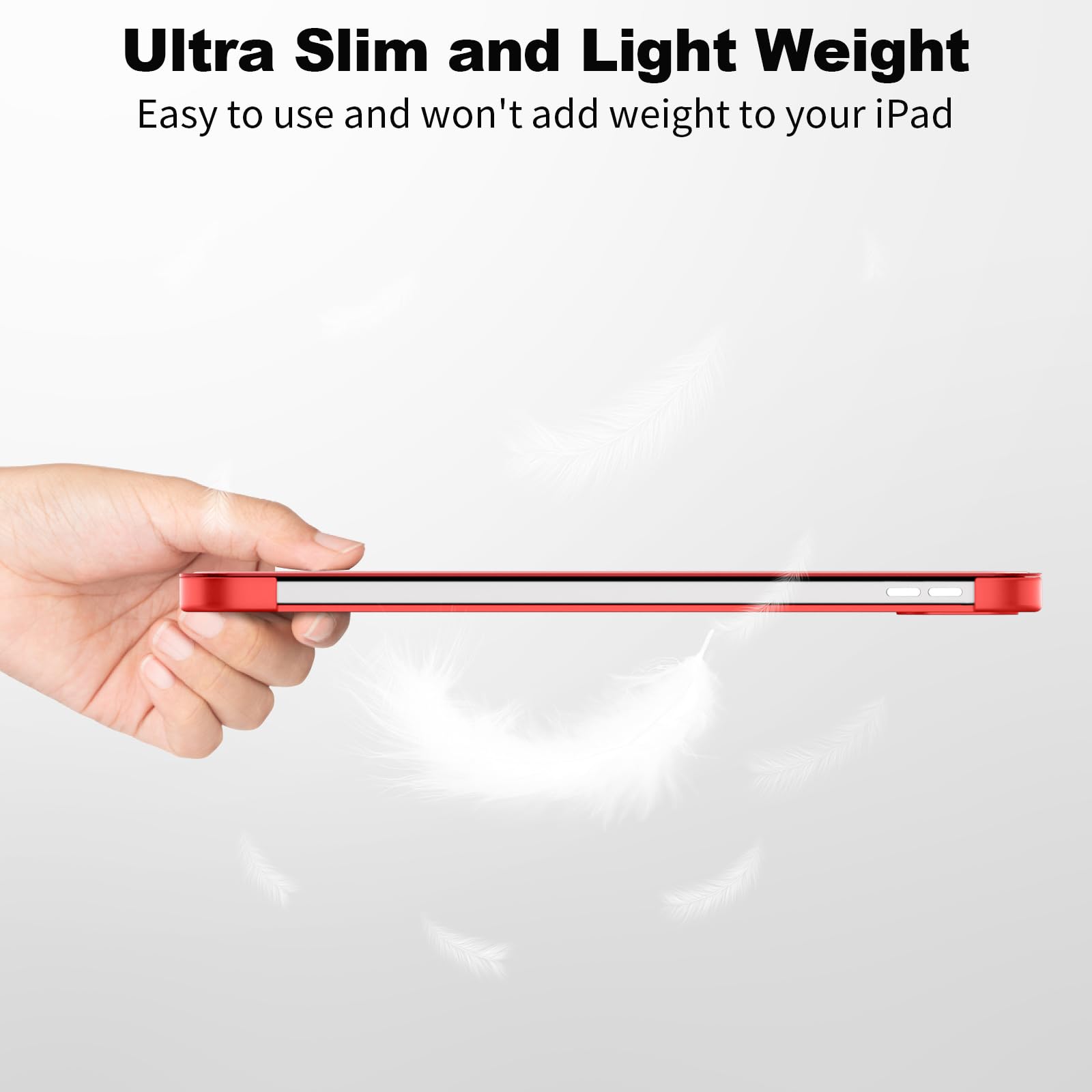 SUPFINE for iPad (A16) 11th Generation Case 11 inch 2025 & iPad 10th Generation Case 10.9 inch 2022, Slim Stand Hard PC Translucent Back Shell Cover (Support Touch ID, Auto Wake/Sleep), Black