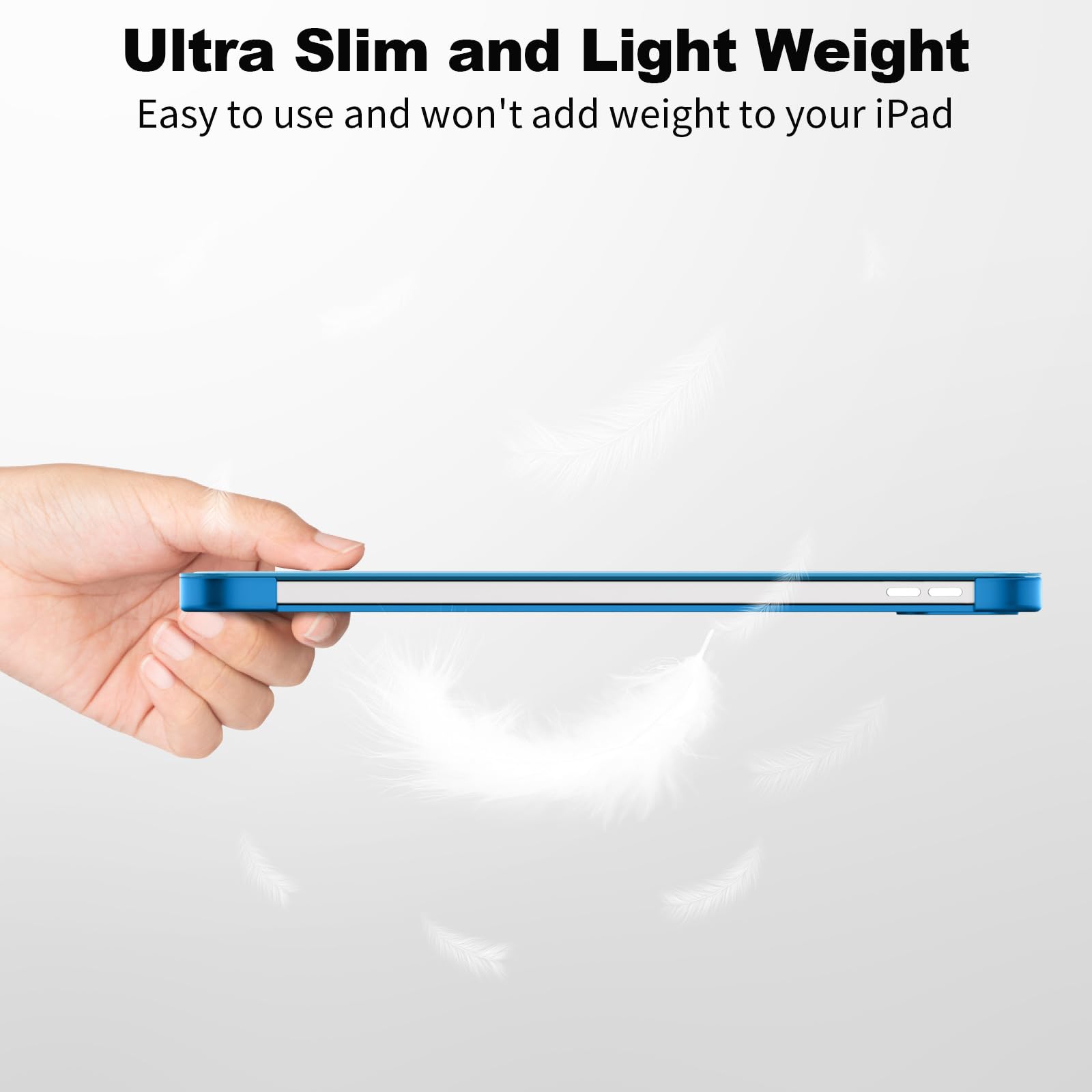 SUPFINE for iPad (A16) 11th Generation Case 11 inch 2025 & iPad 10th Generation Case 10.9 inch 2022, Slim Stand Hard PC Translucent Back Shell Cover (Support Touch ID, Auto Wake/Sleep), Black