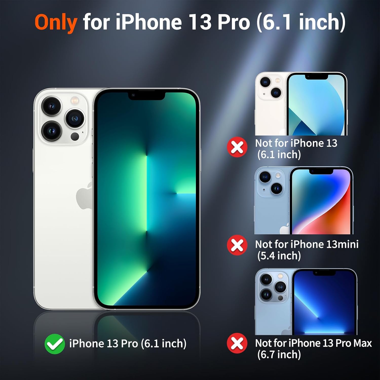 SUPFINE Magnetic for iPhone 13 Pro Case (Compatible with MagSafe) (Military Grade Drop Protection) Slim Translucent Matte Shockproof with Anti-Fingerprint Phone Case,Deep Blue