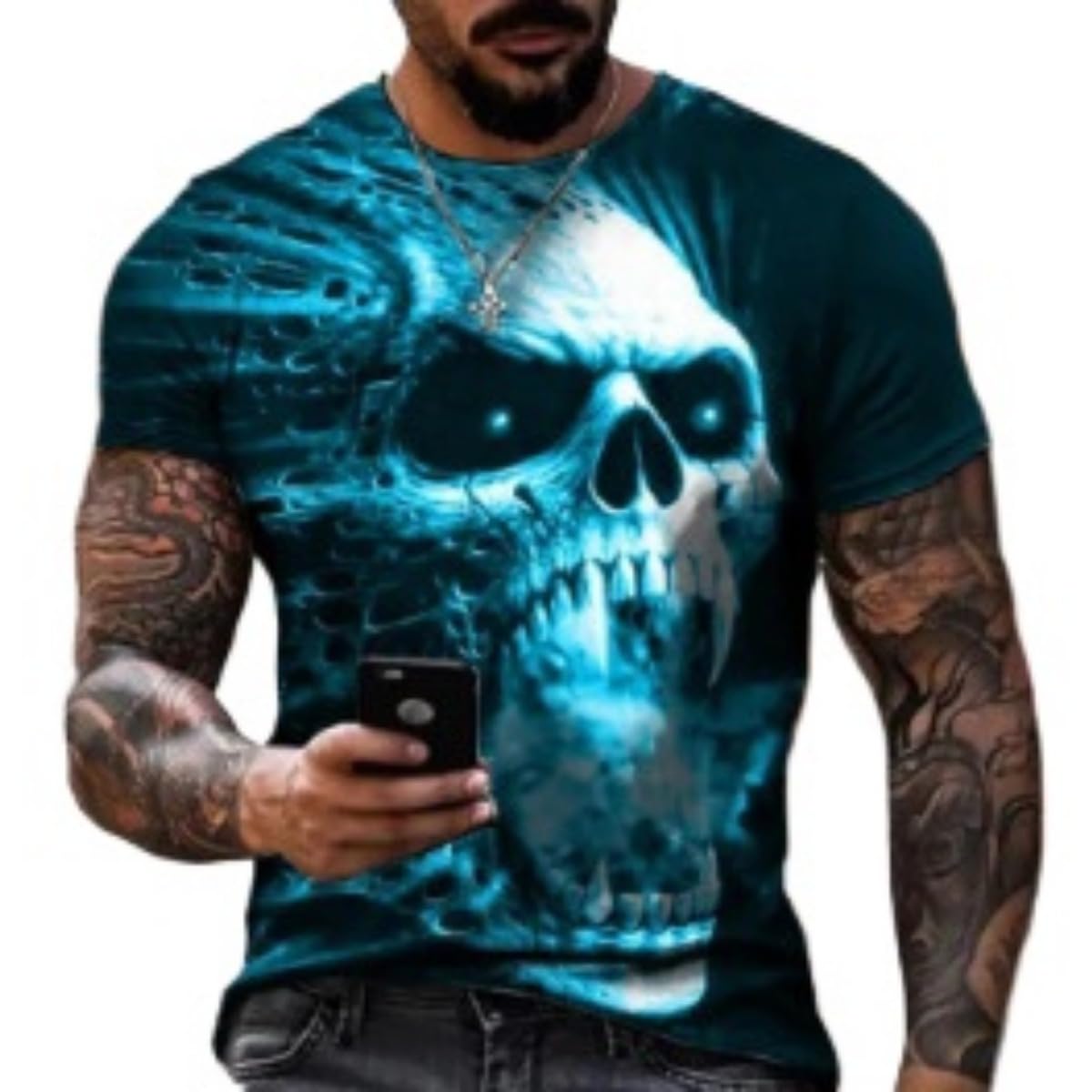 T-Shirt Men's 3D Cool Graphic Short Sleeve Tees Top Summer Pullover