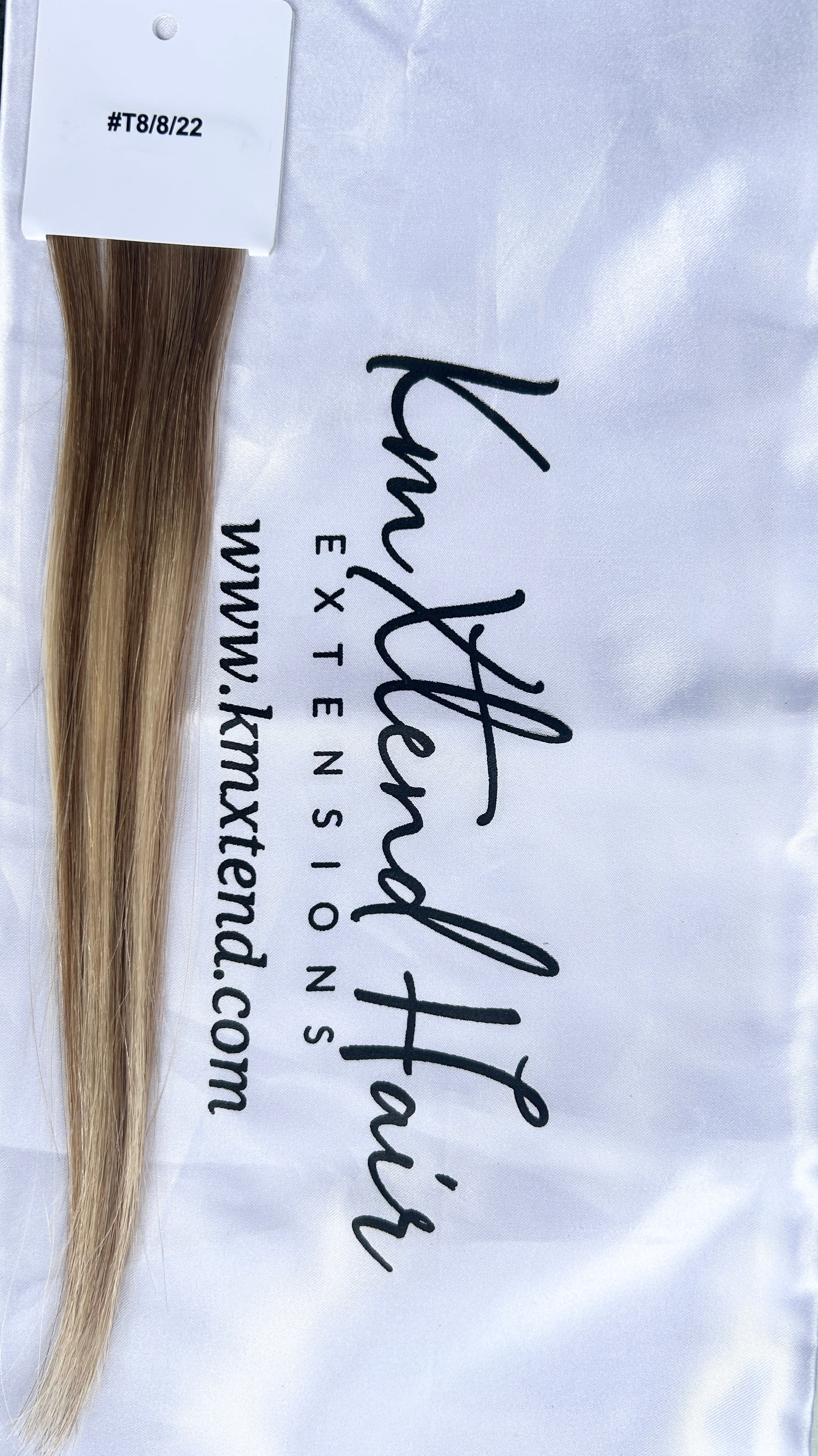 Professional K Tips Flat Tip Keratin Bond Fusion Hair Extensions Rooted 8 Bayalage 8/22