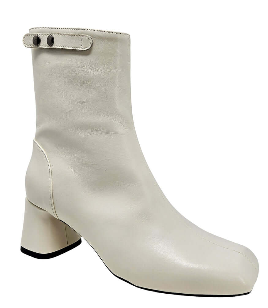 The Keli Off White Ankle Boot