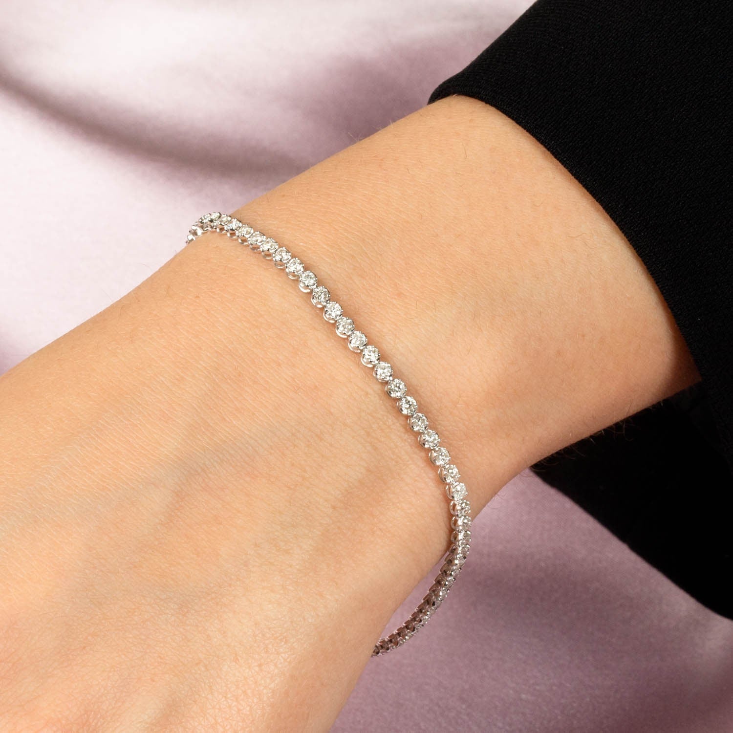 2 Carat Diamond Tennis Bracelet 14K - Adina's Jewels