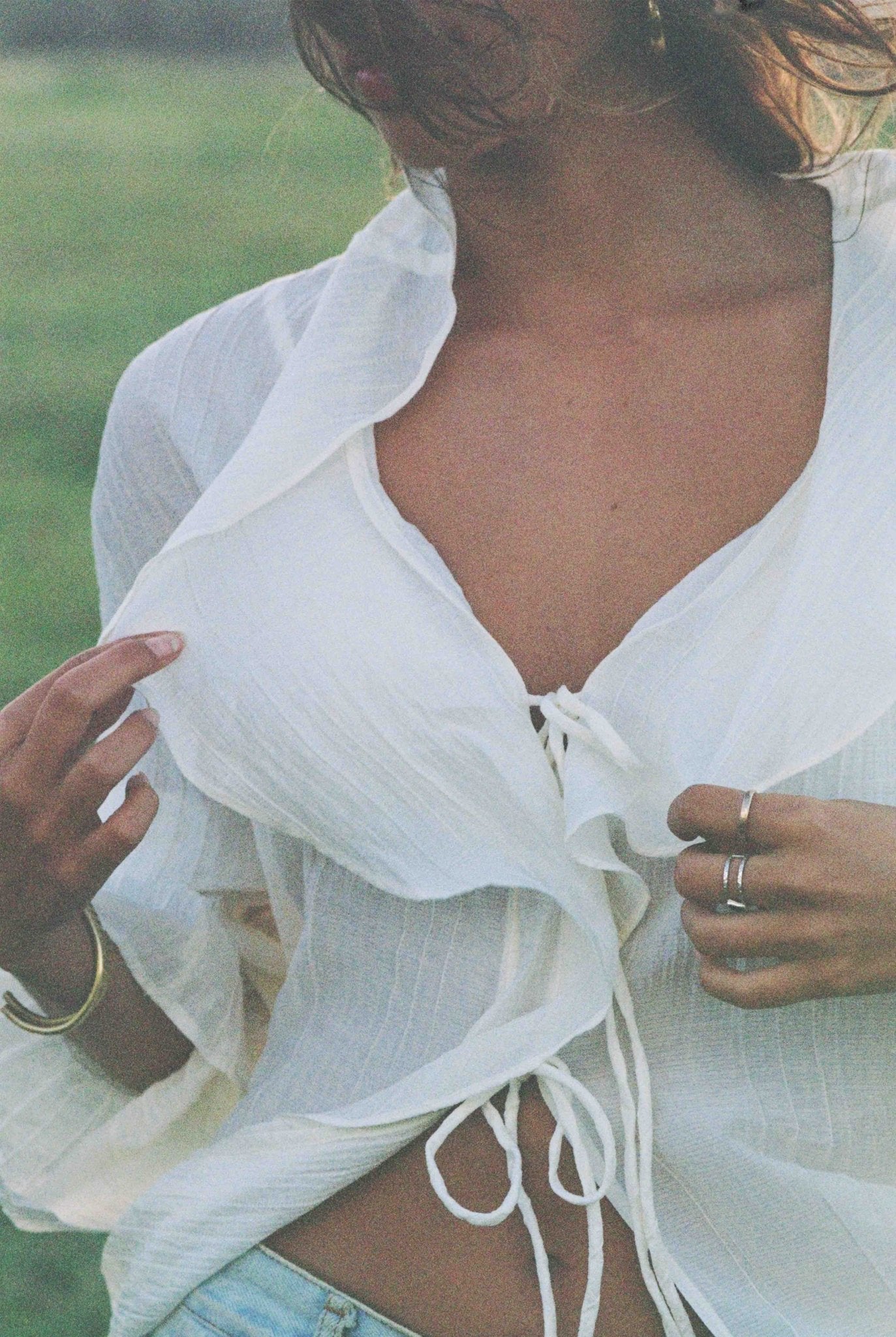 The Lily Top - Crème / Ivory Ruffle Blouse