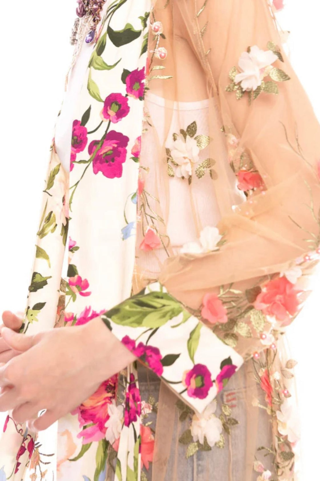 Sheer Floral Duster
