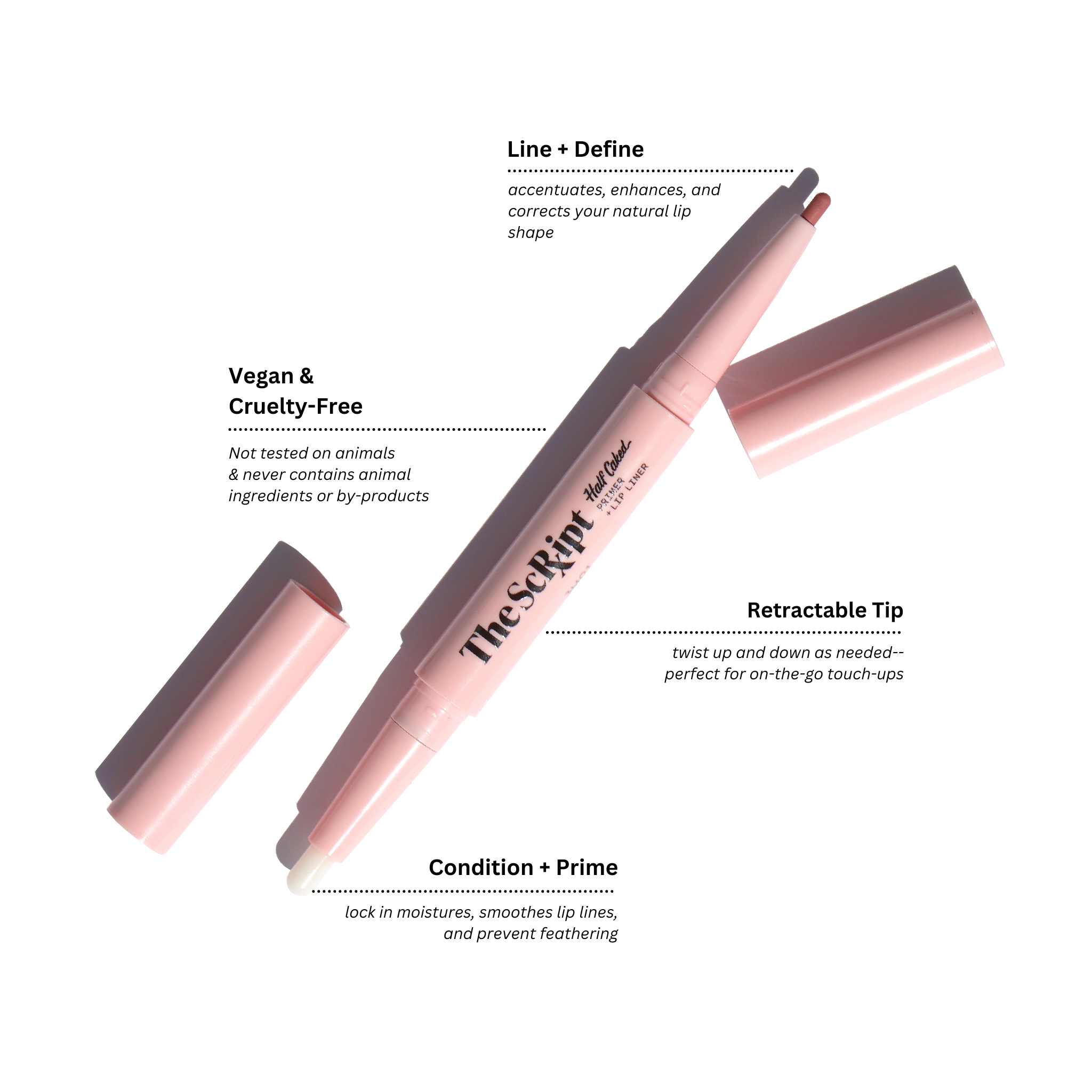 Lip Liner + Lip Gloss Duo (Half Life / Caught Up) by Half Caked