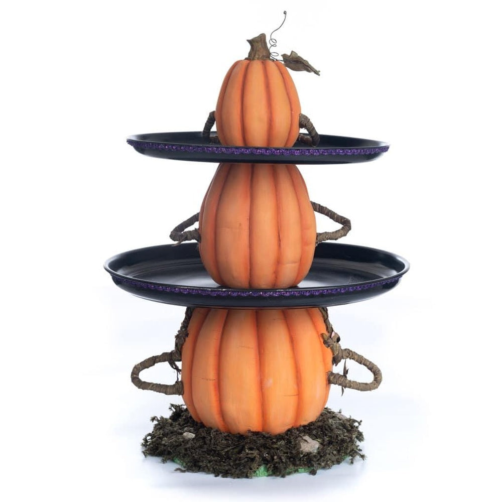 Three Wise Pumpkins Tiered Tray by Katherine's Collection