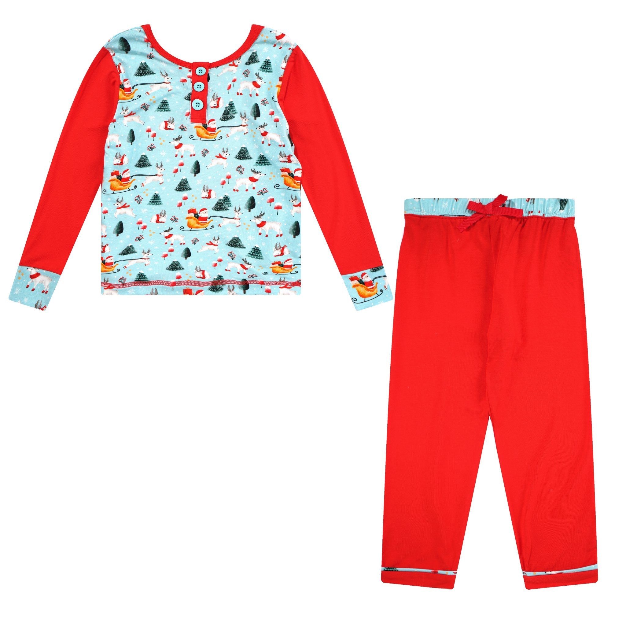 Toddler Girls Light Santa Pajamas