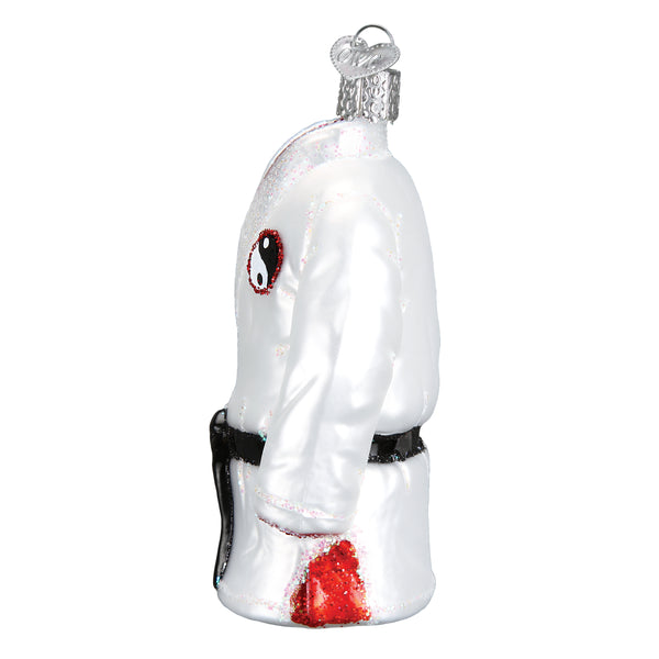Martial Arts Robe Glass Ornament