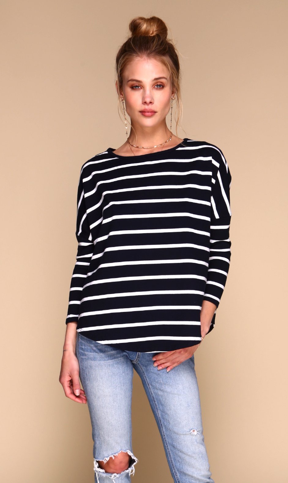 Tom Sweater | Navy & White