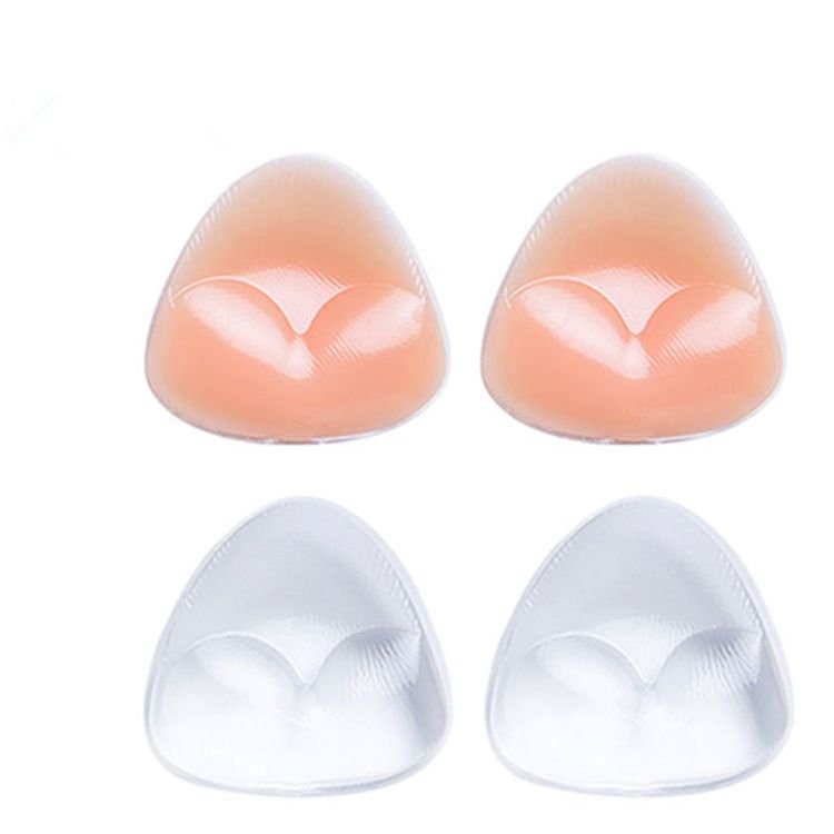 Triangle Silicone Chest Pad Swimsuit Waterproof Increase Breast Pad Small Cute Bra Pad Underwear Bra Insert