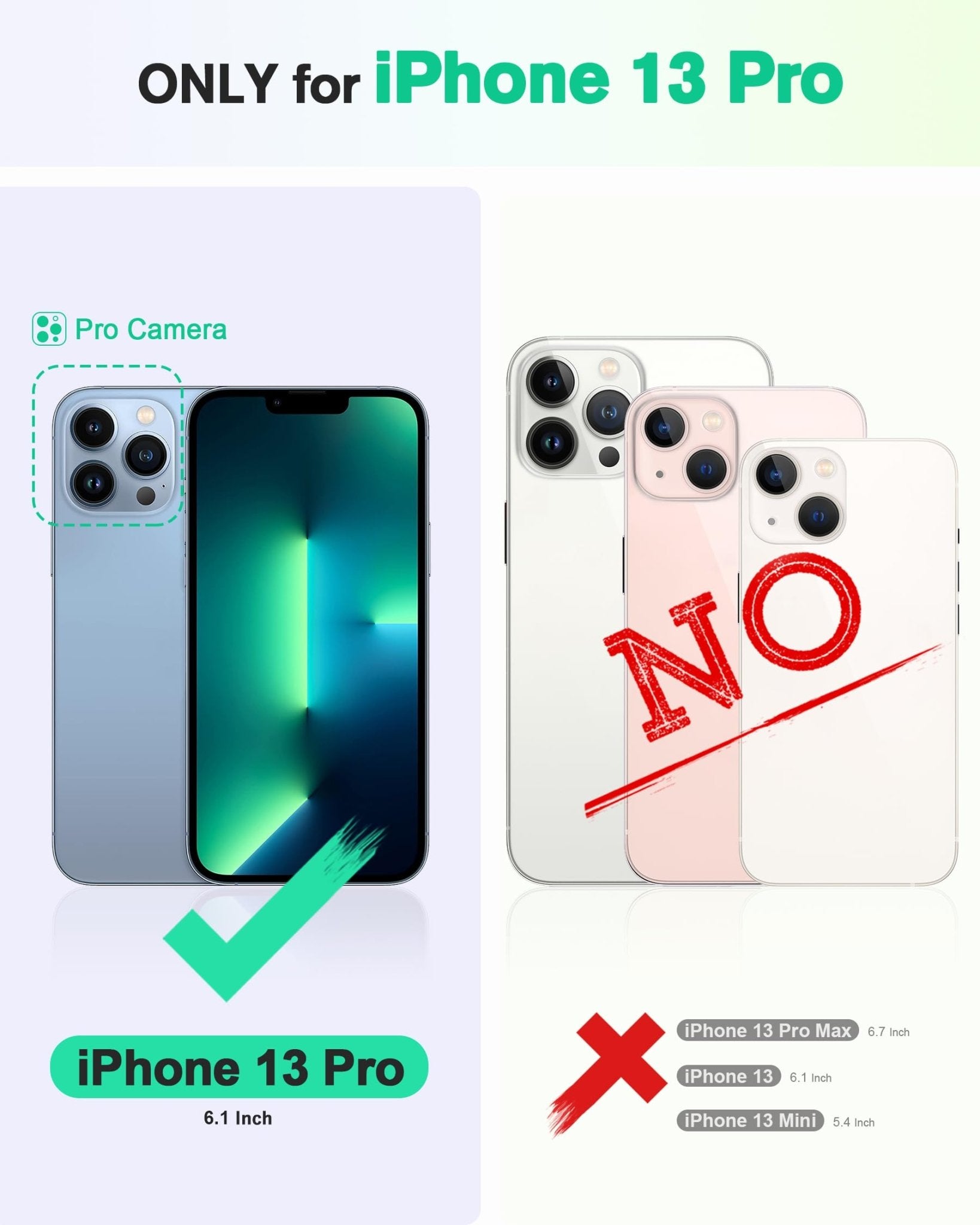 TUCCH Case Wallet for iPhone 13 Pro, RFID Blocking Card Holder Magnetic Stand PU Leather Folio Cover, Protective TPU Shockproof Inner Shell 6.1-inch 2021, Black