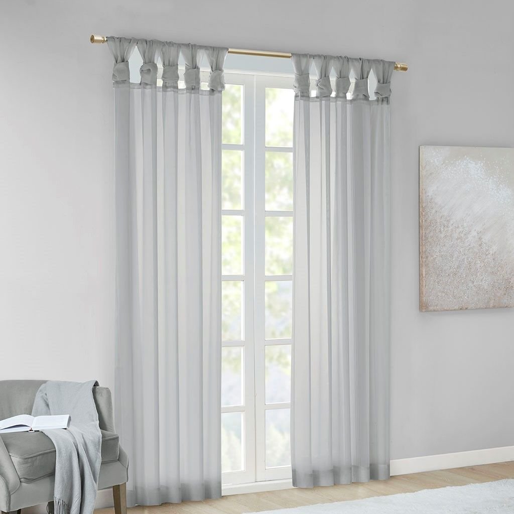 Twist Tab Voile Sheer Window Pair