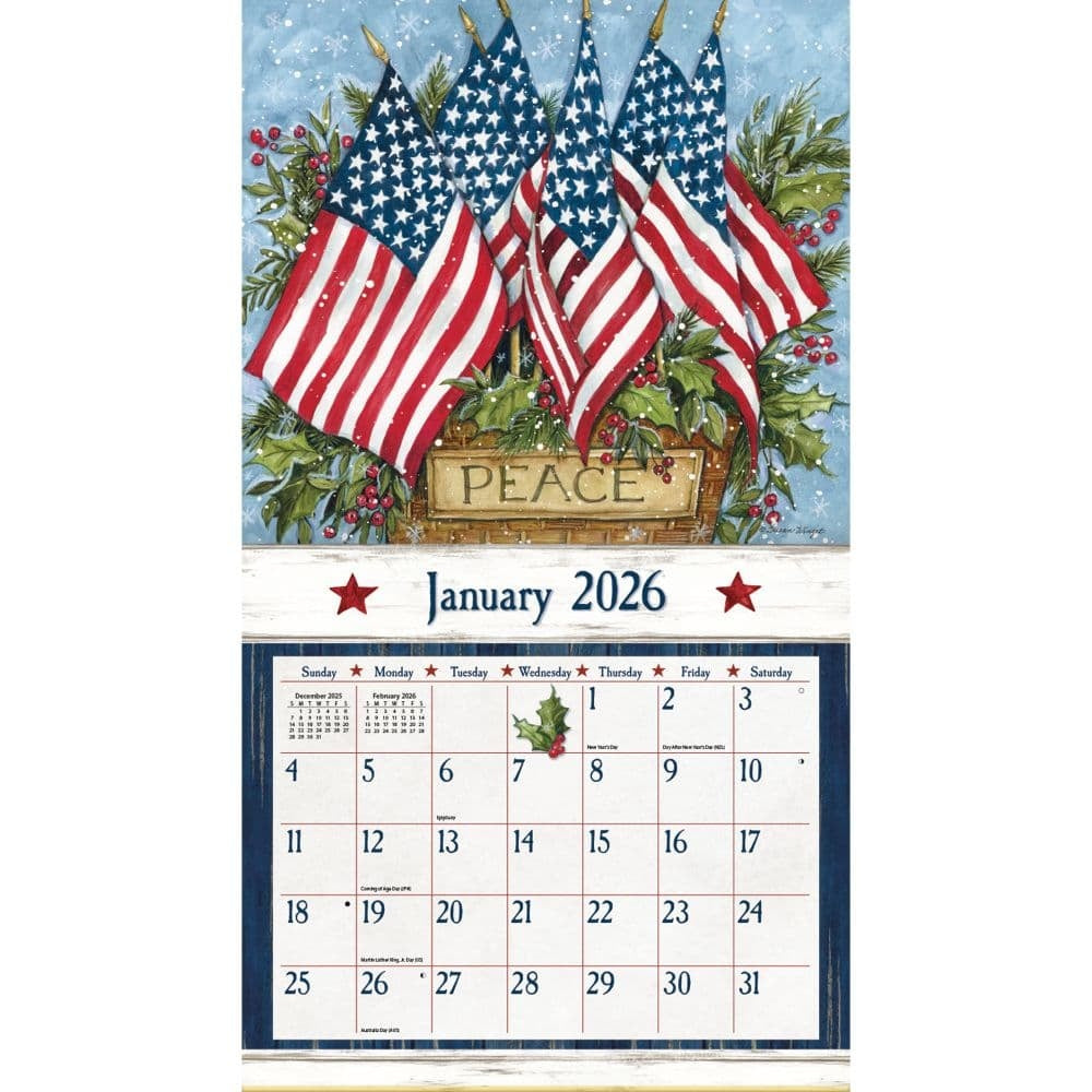 2026 Old Glory Wall Calendar