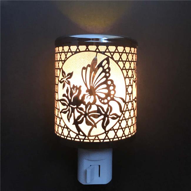 Silvertone Silhouette Nightlight - Butterfly
