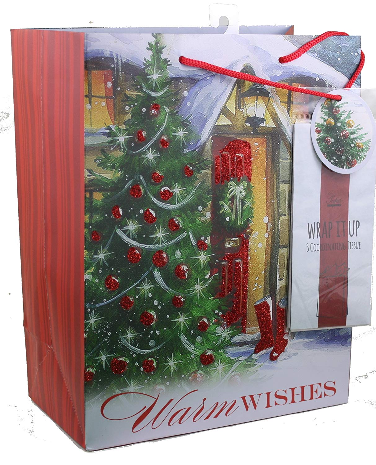 Large Gift Bag With Tissue - North Pole