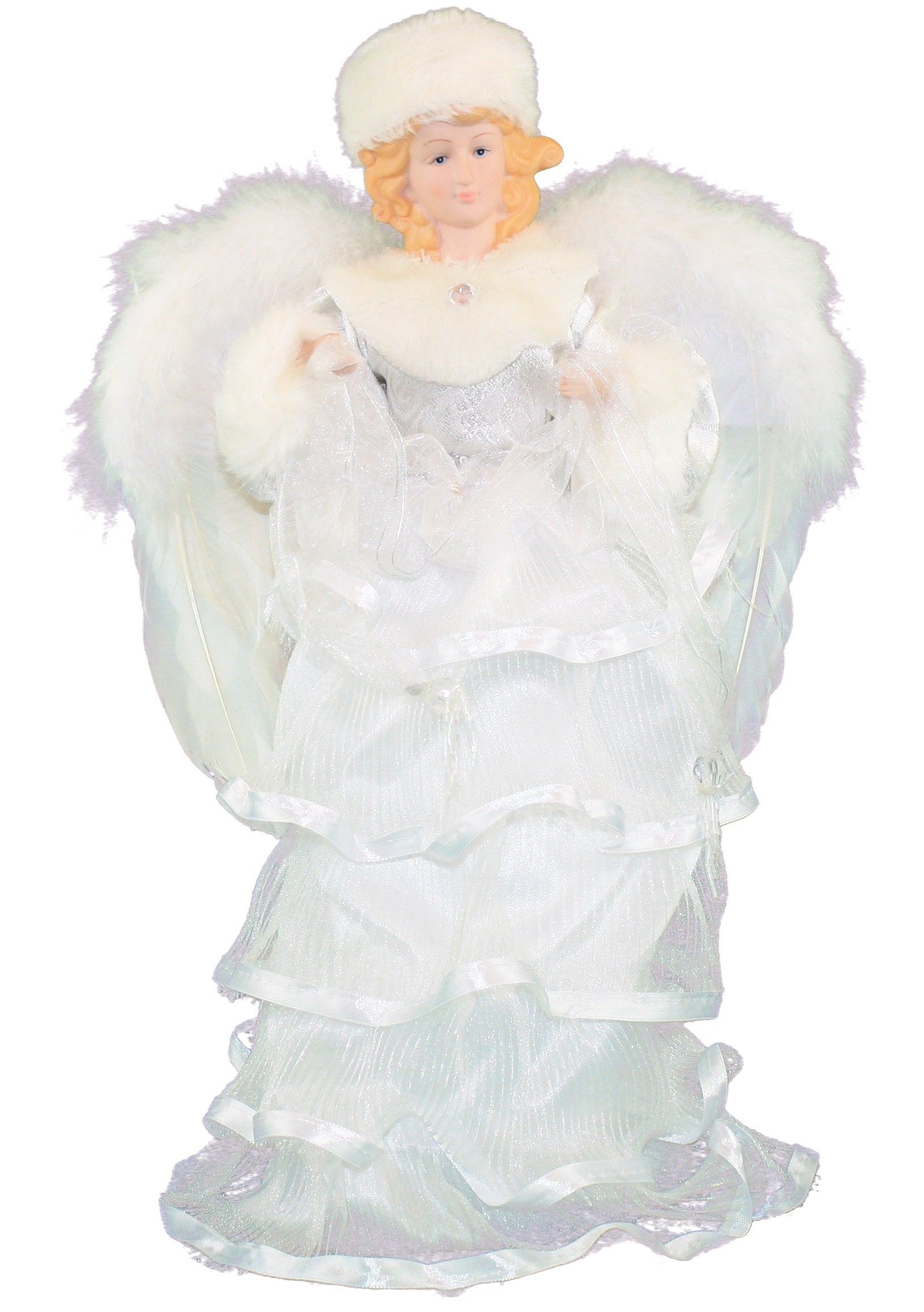 16 Inch Classic Feather Angel in White