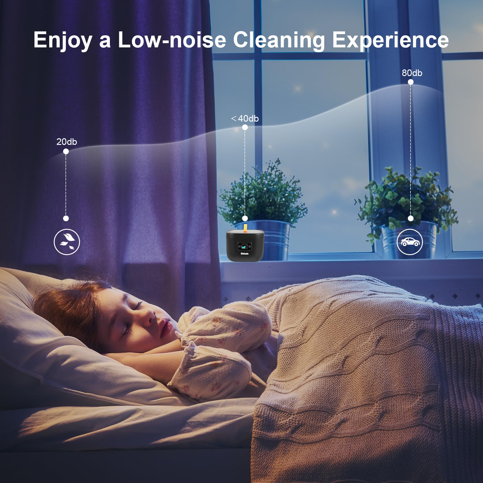 Ultrasonic Jewelry Cleaner, 45kHz Cleaner for Denture, Mouth Guard, Aligner, Toothbrush Head, Watch, Ring, Silver, Gold, Ultrasonic Jewelry Cleaner Portable for Home and Travel (Black)