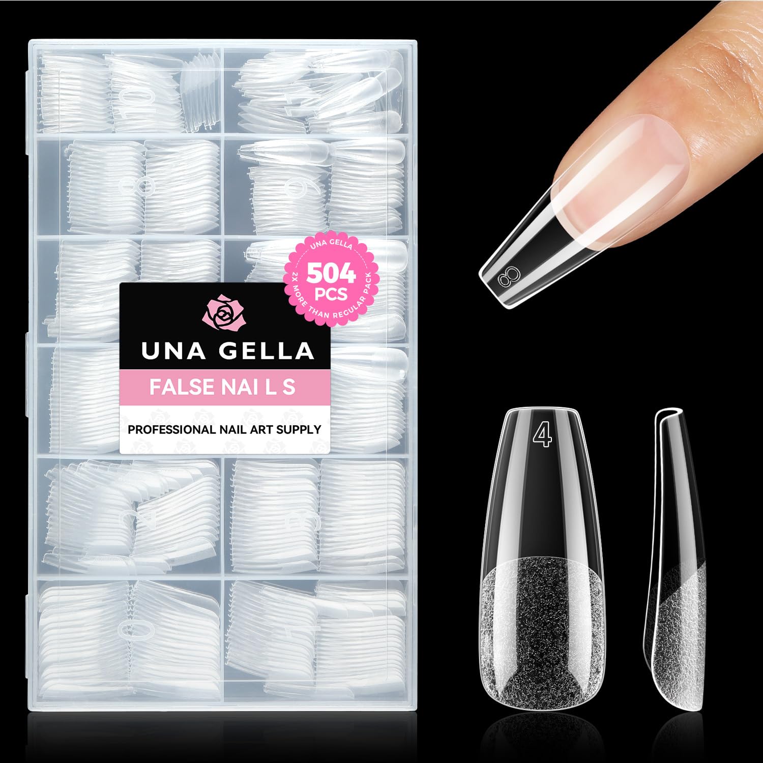UNA GELLA Gel Nail Glue, Solid Nails Gl ue Gel 40ml Lamp Curing Needed Soak Off G LUE Strong Nail G LUE G el for Acrylic Fake Nails Tips Extension Press On Nails for Gelly Tips