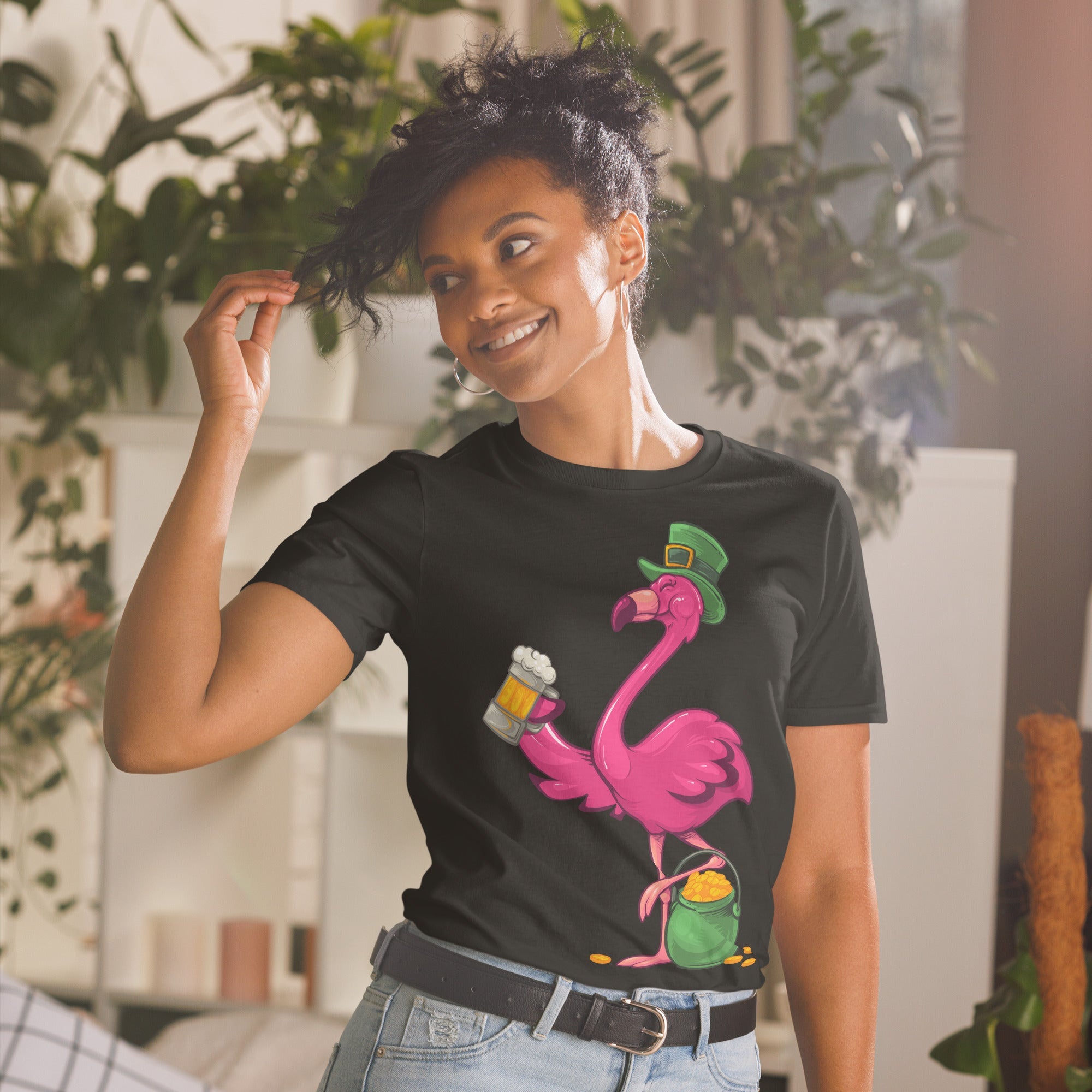Original The Popular Flamingo St. Patrick's Day T-Shirt