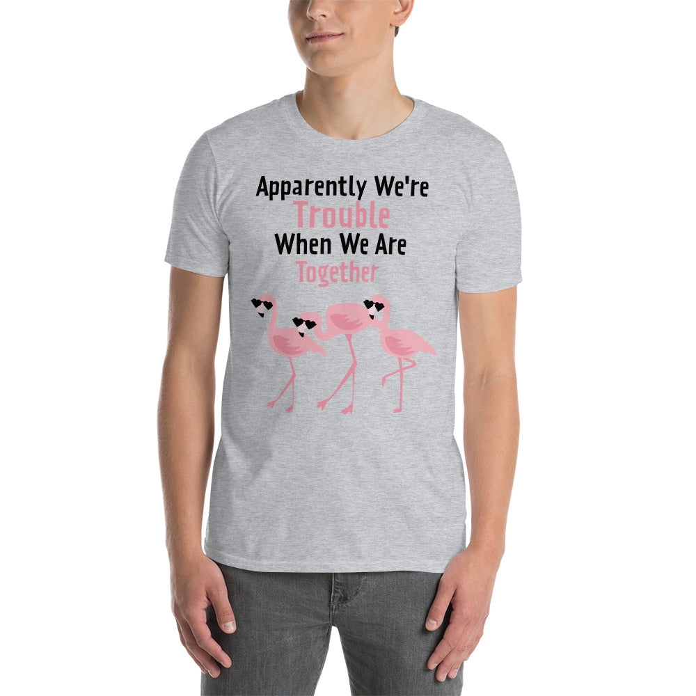Apparently We're Trouble Flamingo T-Shirt