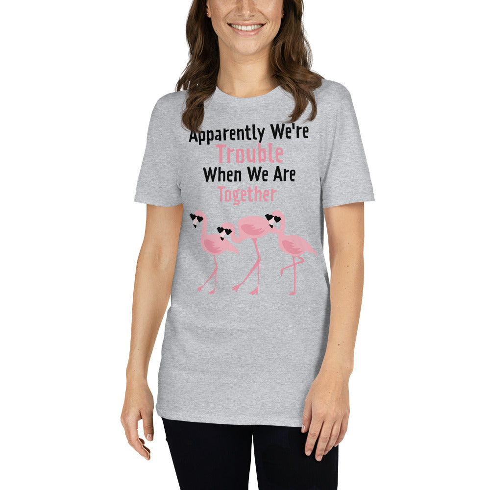 Apparently We're Trouble Flamingo T-Shirt