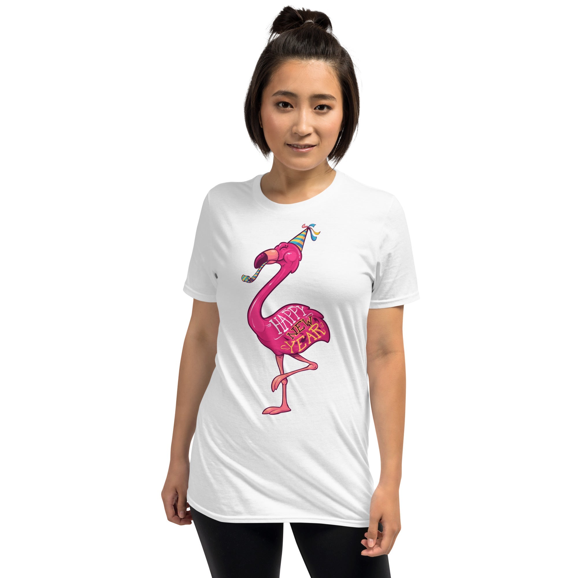 Original The Popular Flamingo Happy New Year T-Shirt