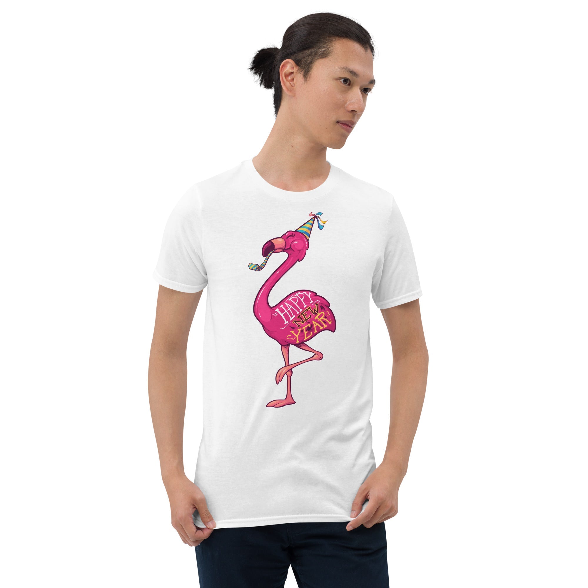 Original The Popular Flamingo Happy New Year T-Shirt