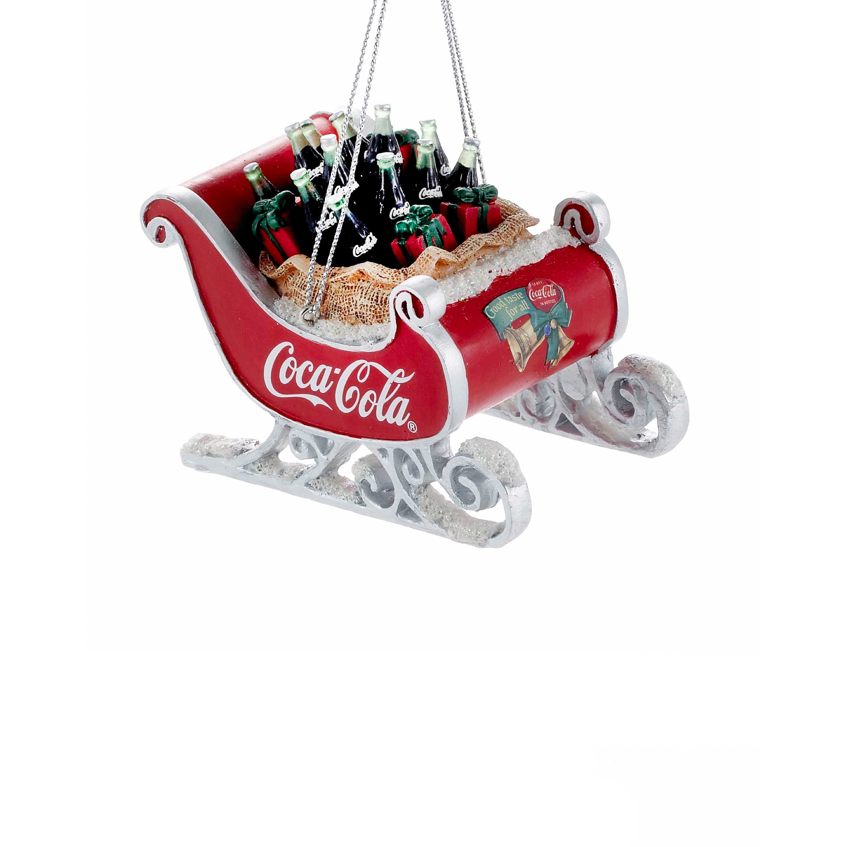 Resin Coca-Cola Sleigh Ornament