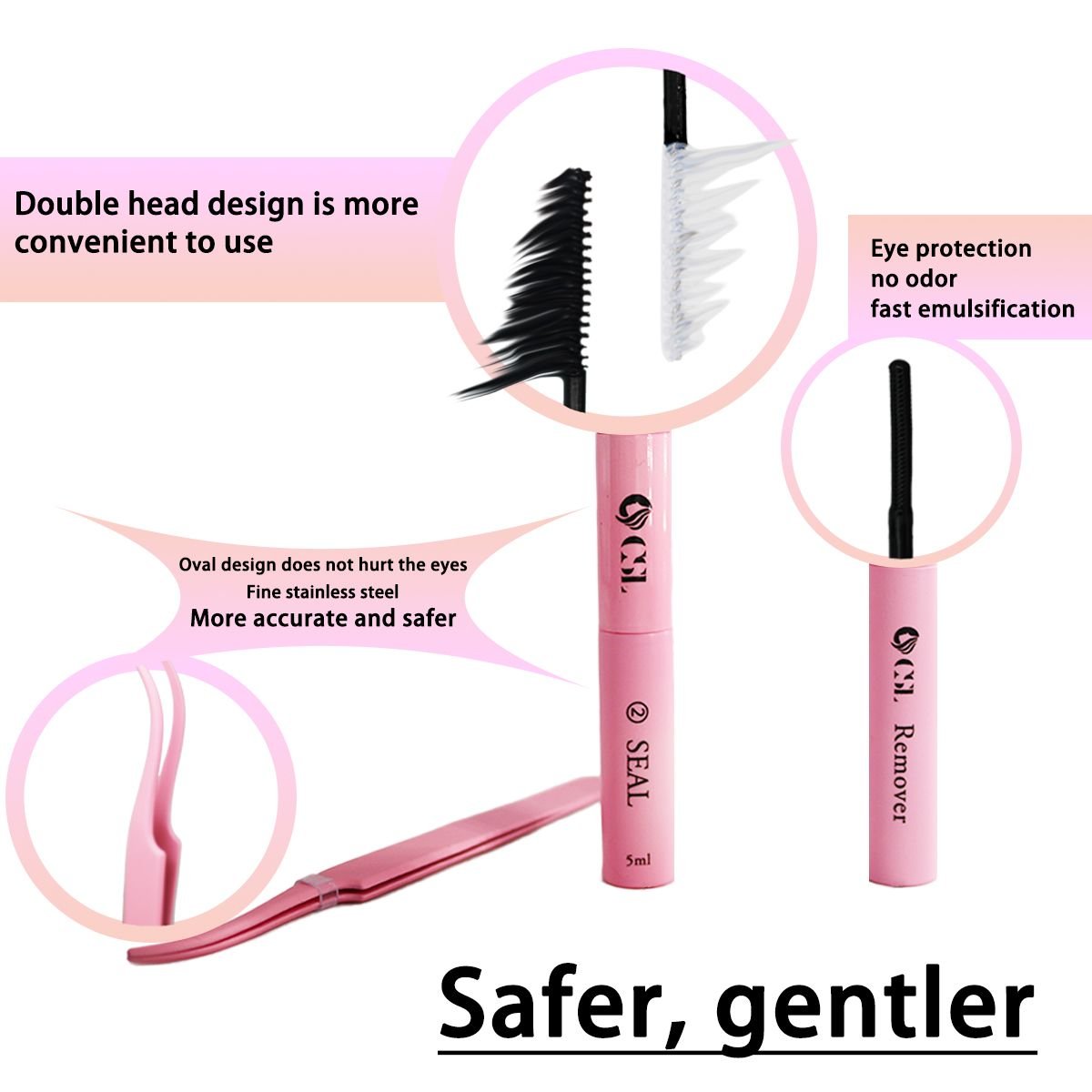 Upgraded Version: 30D+40D Self-Adhesive Eyelash Extension Kit by CSL