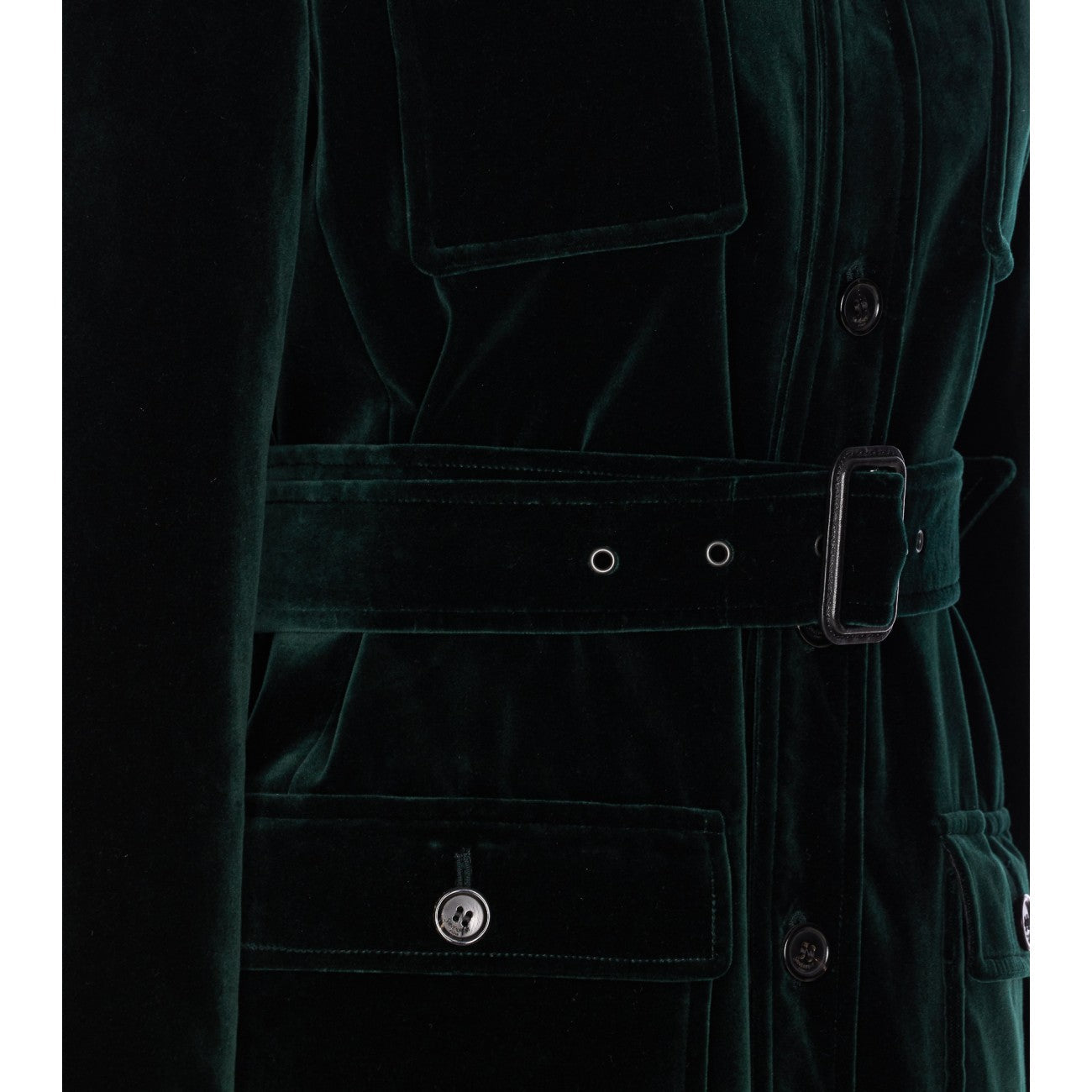 Saint Laurent Women Velvet Saharienne Jacket