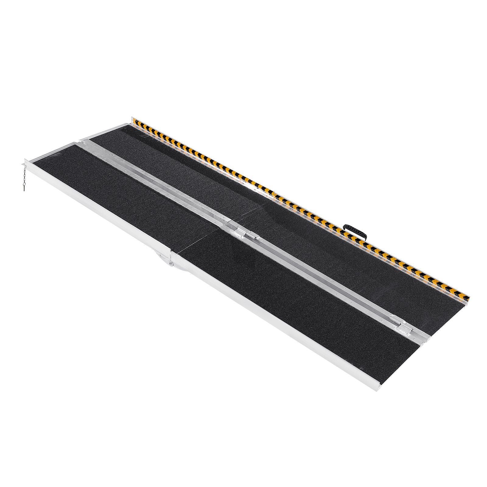 VEVOR Portable Wheelchair Ramp, 8 ft 800 lbs Capacity, Non-Slip Aluminum Folding Threshold Ramp, Foldable Mobility Scooter Ramp Wheel Chair Ramp, Handicap Ramp for Home Steps, Stairs, Doorways, Curbs