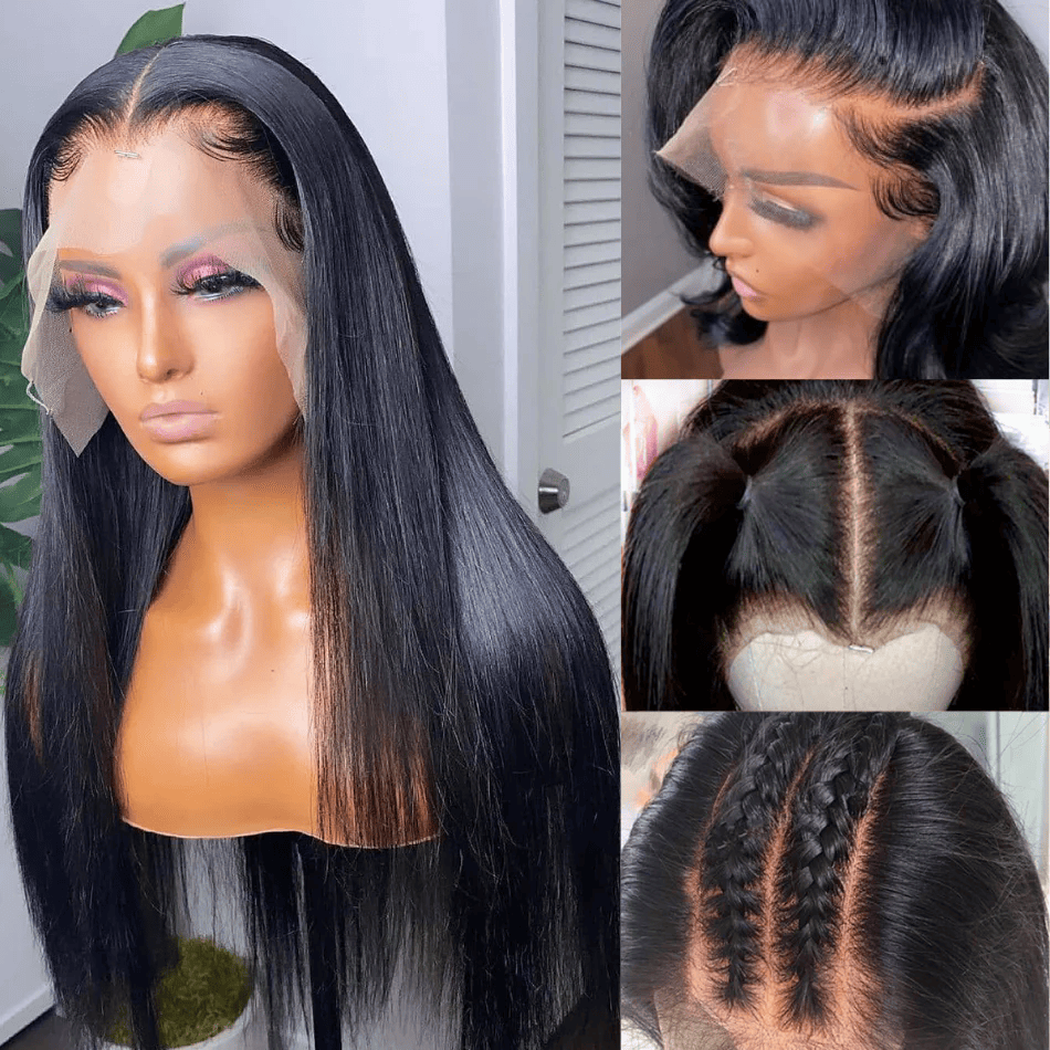 Vietnamese Raw Hair 250% Density Straight Lace Frontal Wigs Human Hair Lace Front Transparent Hd Lace Wig For Black Women