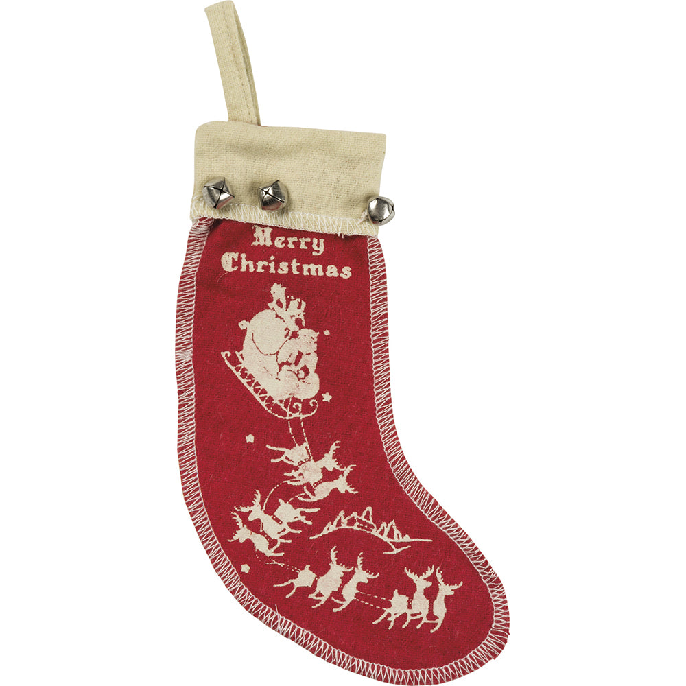 Vintage Felt Stockings Ornament Set/3