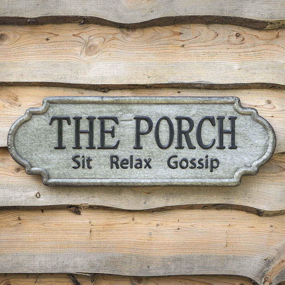 Vintage Porch Metal Wall Sign